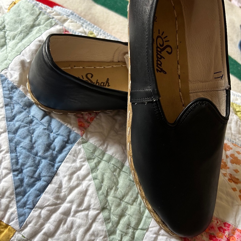 Sabah Black Leather Shoes 42 Mens (US 10/10.5) NEW!! - Picture 5 of 11